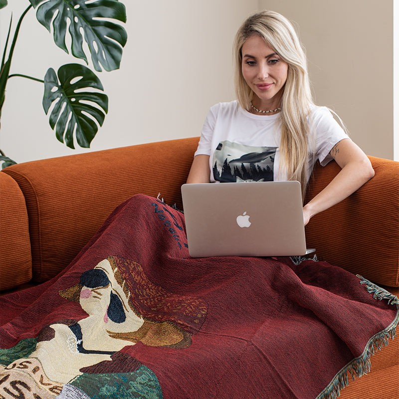 Modern Art Throw Blanket - Artistic Sofa & Home Decor