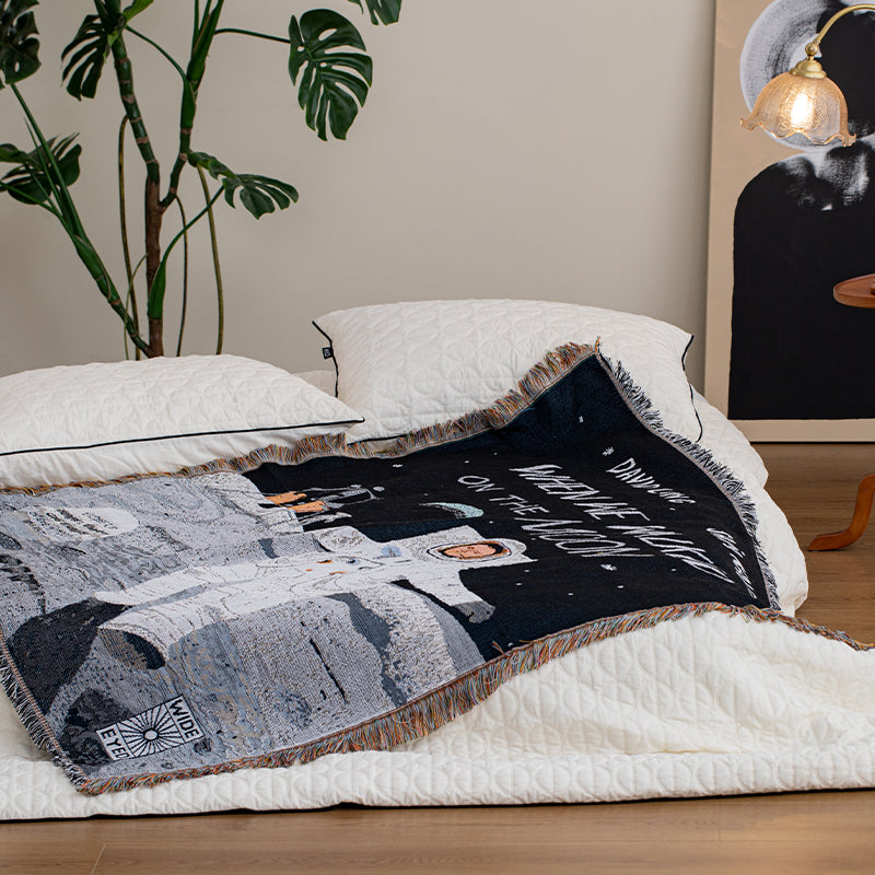 Astronaut Throw Blanket - Modern Space Design