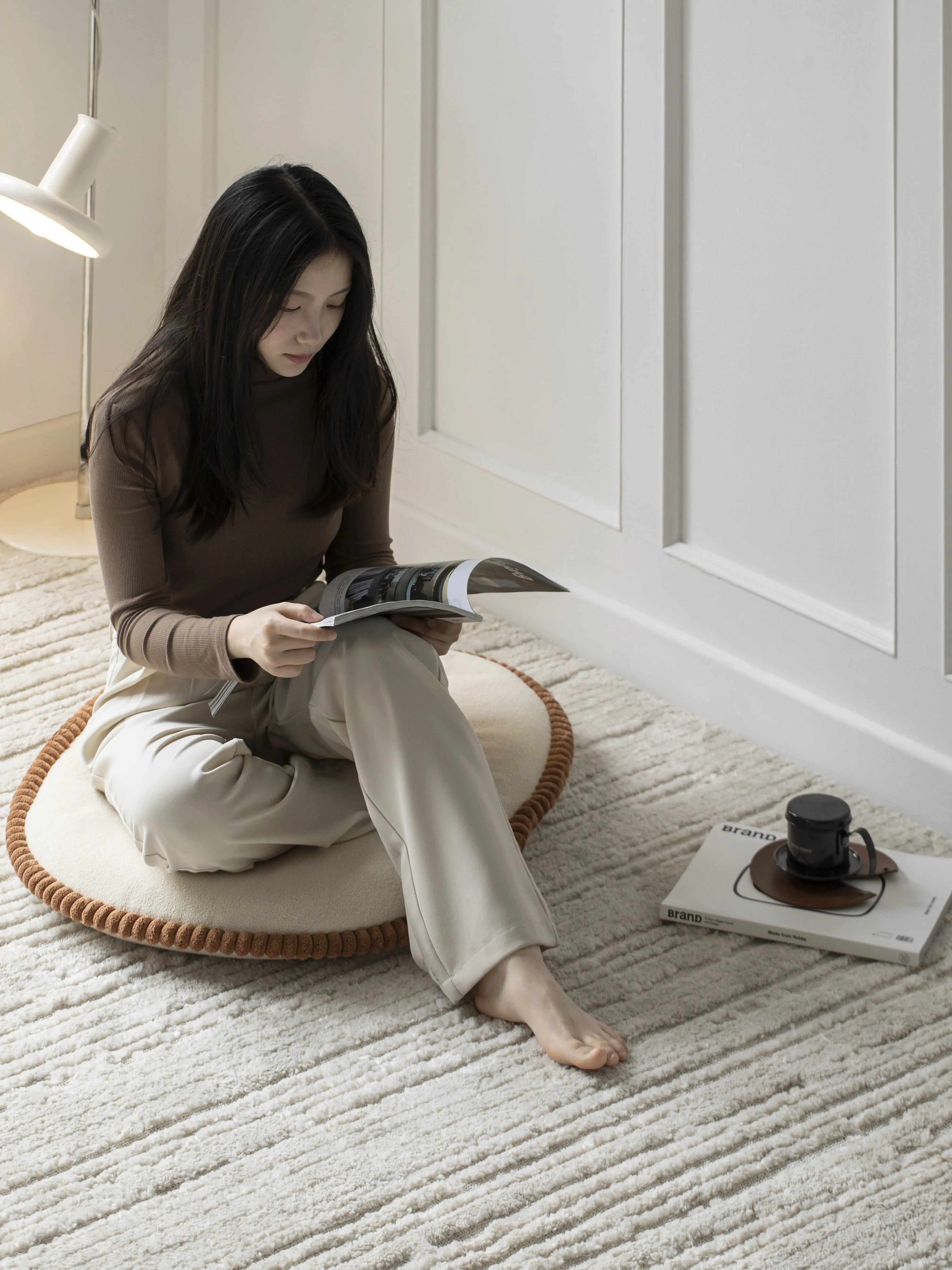 Folding Floor Cookie Sofa - Plush Adjustable Lounger Chair for Small Spaces