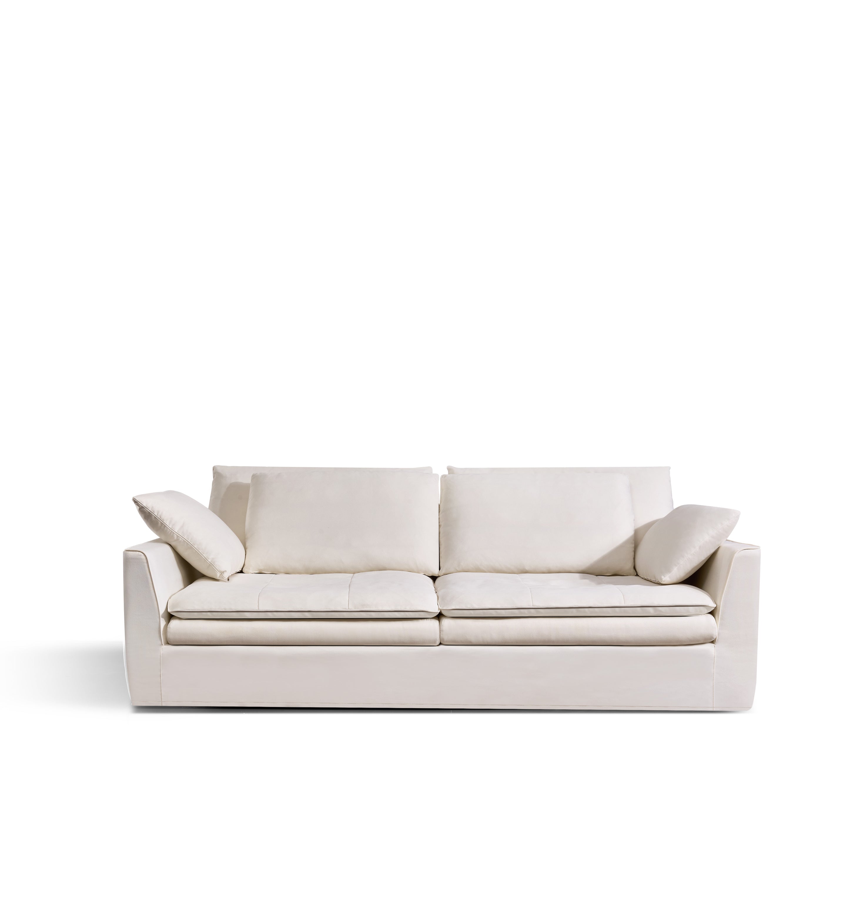 Cloud Sofa - Plush High-Rebound Linen Couch with Silk Floss Cushions
