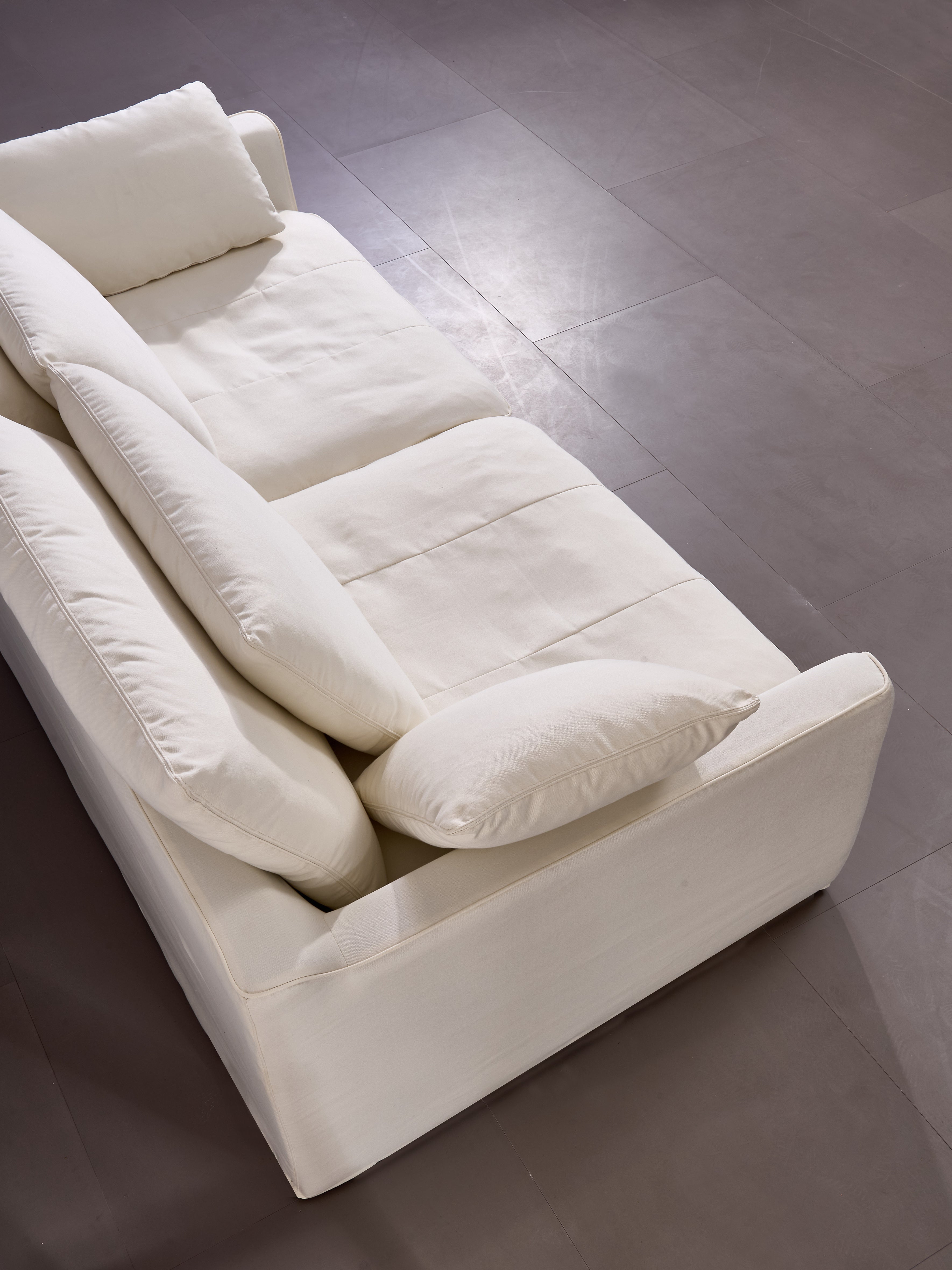 Cloud Sofa - Plush High-Rebound Linen Couch with Silk Floss Cushions