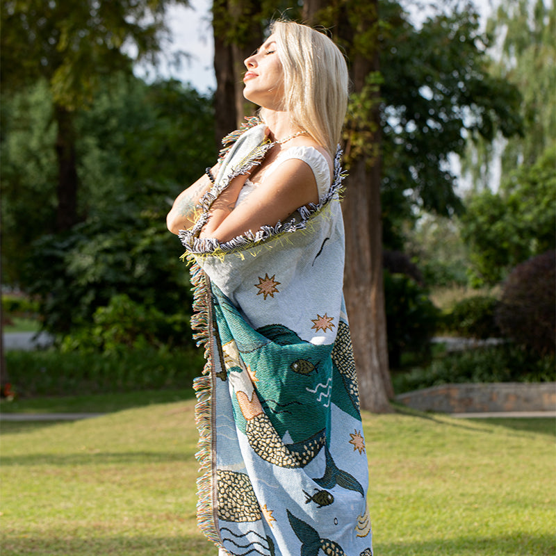 Enchanting Mermaid Throw Blanket - Ocean Decor