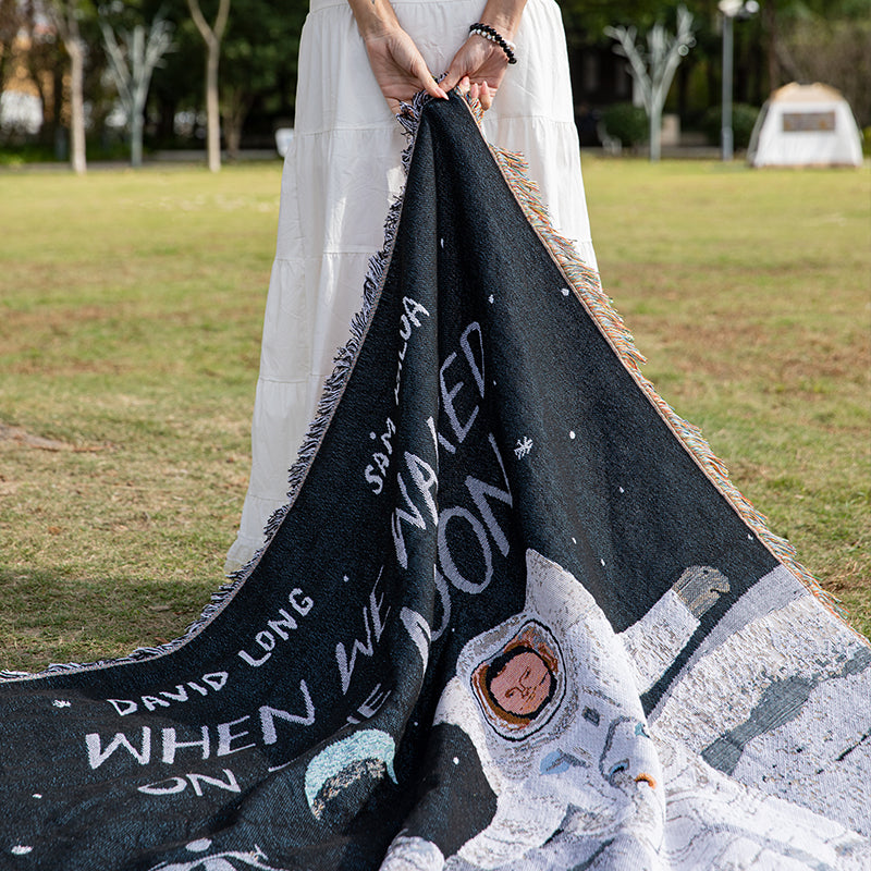 Astronaut Throw Blanket - Modern Space Design
