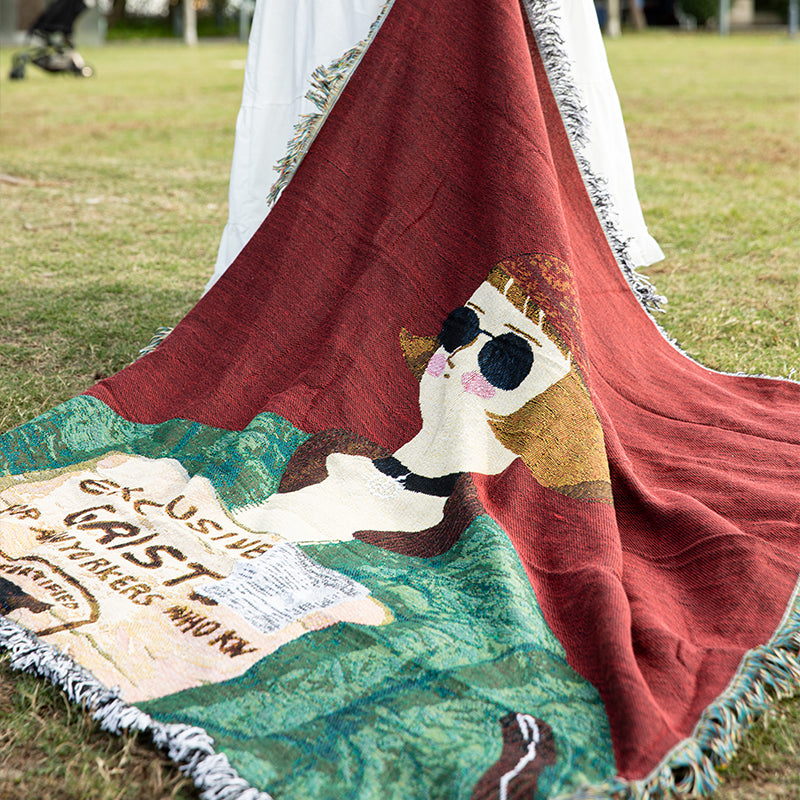 Modern Art Throw Blanket - Artistic Sofa & Home Decor