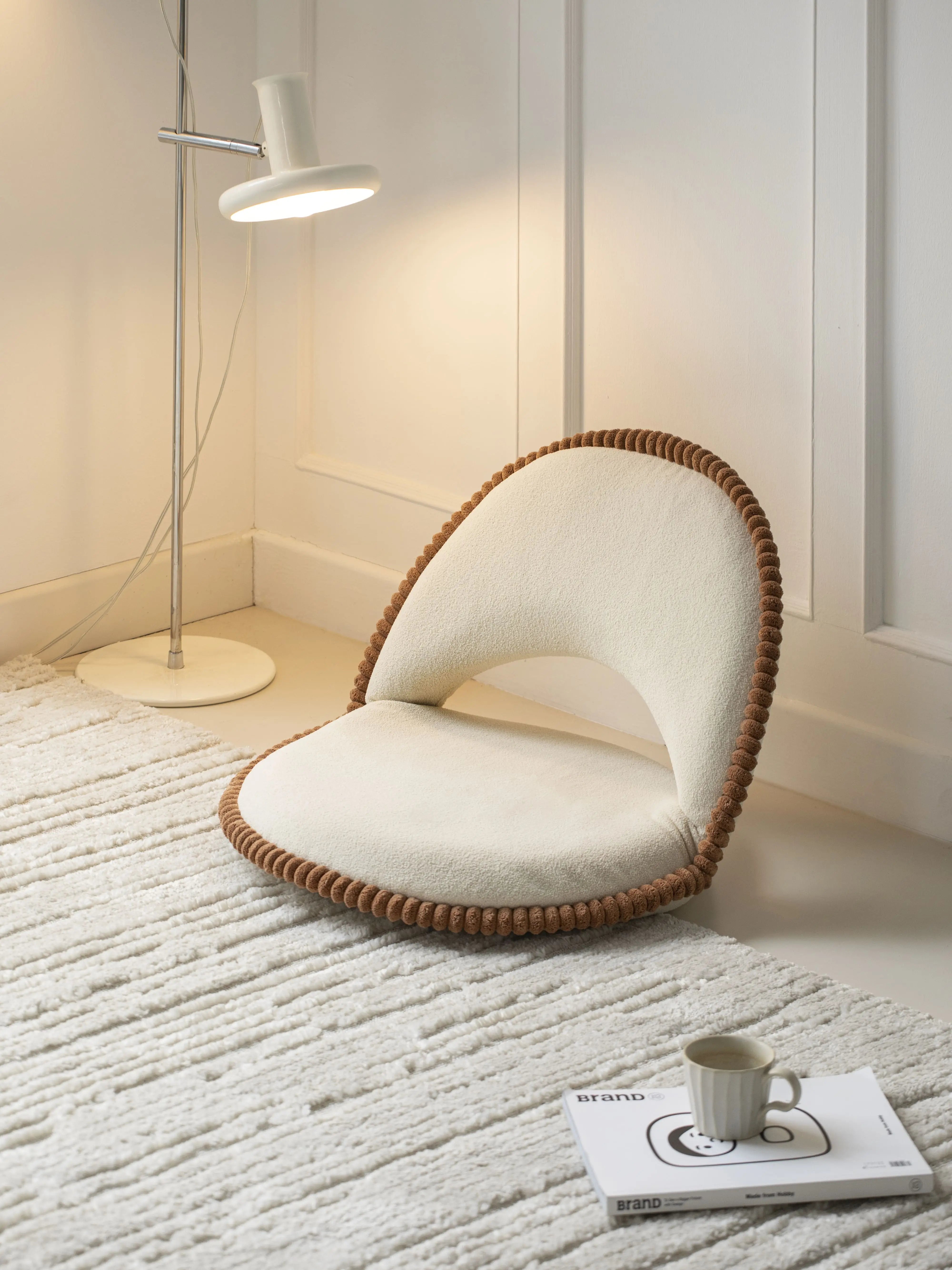 Folding Floor Cookie Sofa - Plush Adjustable Lounger Chair for Small Spaces